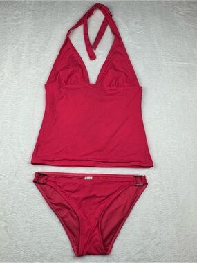 Calvin Klein 2 piece bathing suit. Halter-style tankini set. Size M.